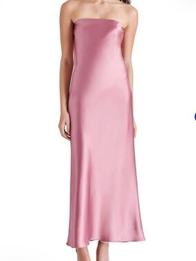 Steve Madden Mauve Satin Strapless Dress